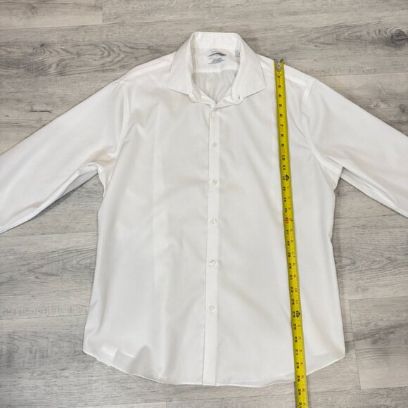 Calvin Klein Extreme Slim Fit White Tailored Button-Up Shirt Size 17.5 - Picture 10 of 17